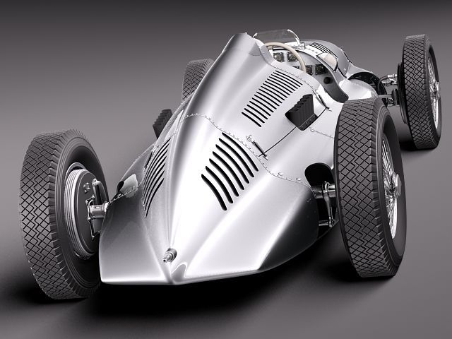 Auto Union type D 1938 3D Model Auto Union type D 1938 3D Model .max .obj .3ds .fbx .lwo .lw .lws .c4d
