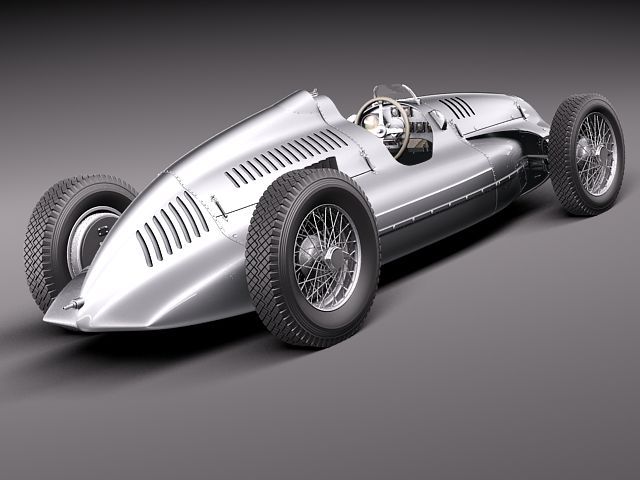 Auto Union type D 1938 3D Model Auto Union type D 1938 3D Model .max .obj .3ds .fbx .lwo .lw .lws .c4d