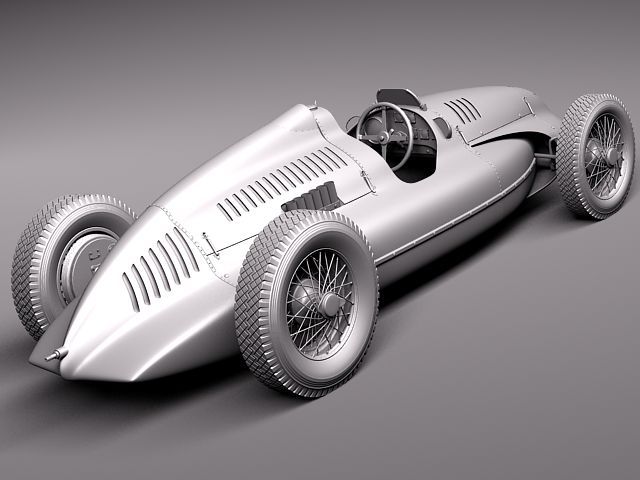 Auto Union type D 1938 3D Model Auto Union type D 1938 3D Model .max .obj .3ds .fbx .lwo .lw .lws .c4d