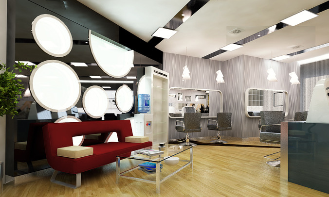 Barber Shop or Beauty Salon 3D model