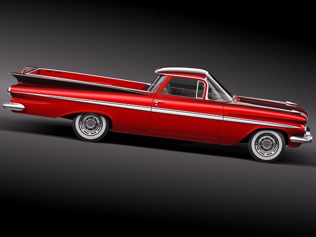 Chevrolet El Camino 1959 3D Model Chevrolet El Camino 1959 3D Model .max .obj .3ds .fbx .lwo .lw .lws