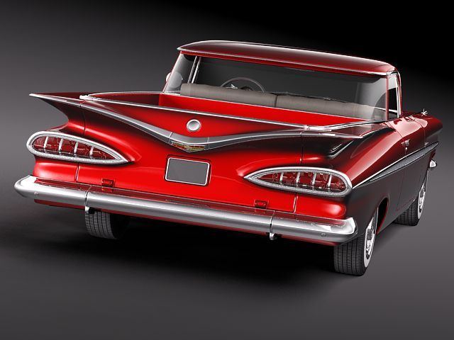 Chevrolet El Camino 1959 3D Model Chevrolet El Camino 1959 3D Model .max .obj .3ds .fbx .lwo .lw .lws