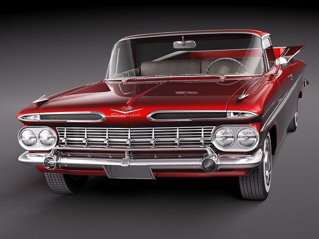 Chevrolet El Camino 1959 3D Model Chevrolet El Camino 1959 3D Model .max .obj .3ds .fbx .lwo .lw .lws