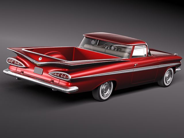 Chevrolet El Camino 1959 3D Model Chevrolet El Camino 1959 3D Model .max .obj .3ds .fbx .lwo .lw .lws