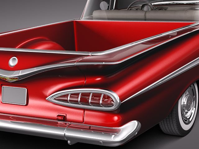 Chevrolet El Camino 1959 3D Model Chevrolet El Camino 1959 3D Model .max .obj .3ds .fbx .lwo .lw .lws