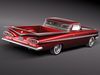 Chevrolet El Camino 1959 3D Model .max .obj .3ds .fbx .lwo .lw .lws