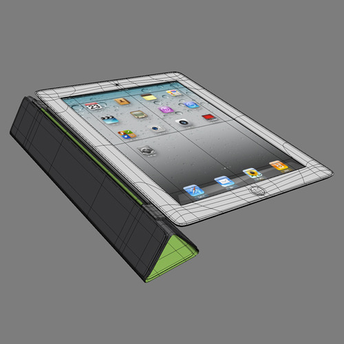 Apple iPhone 4S and New iPad 3 with Smart Cover 3D Model .max .obj .3ds .fbx .lwo .lw .lws .c4d