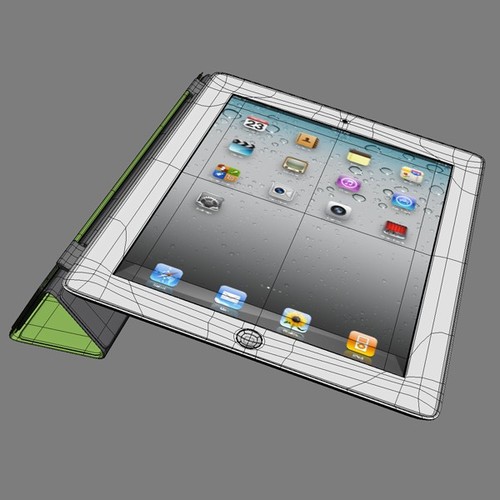Apple iPhone 4S and New iPad 3 with Smart Cover 3D Model .max .obj .3ds .fbx .lwo .lw .lws .c4d
