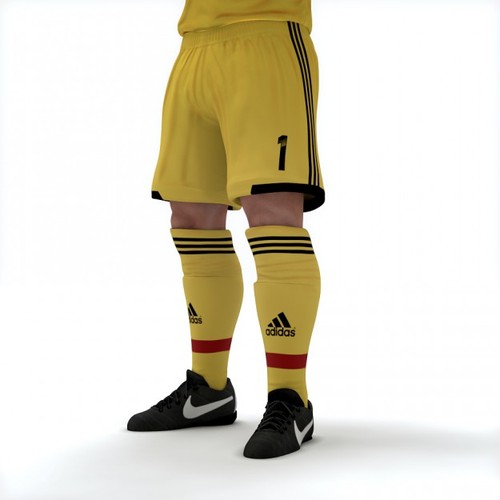 Rigged Football Player and Goalkeeper - Spain National Team 3D Model .max .c4d .ma .mb