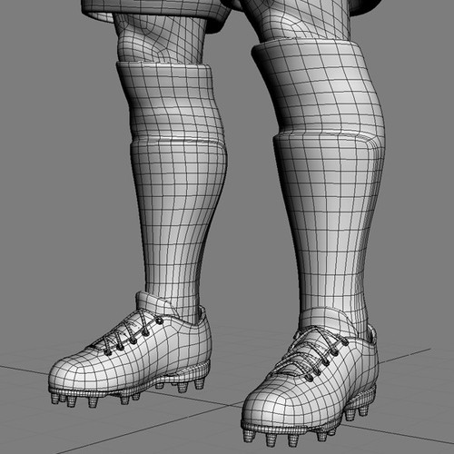 Rigged Football Player and Goalkeeper - Spain National Team 3D Model .max .c4d .ma .mb