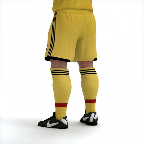 Rigged Football Player and Goalkeeper - Spain National Team 3D Model .max .c4d .ma .mb