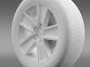Chevrolet Camaro Convertible 2007 wheel 3D Model .max .obj .3ds .fbx .lwo .lw .lws .c4d