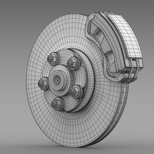Disc brake 3D Model .max .obj .3ds .fbx .lwo .lw .lws .c4d
