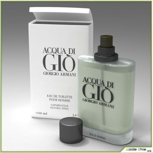 Replica Perfume Bottles Chanel N°5 and Acqua di Giò 3D Model .max .obj .fbx