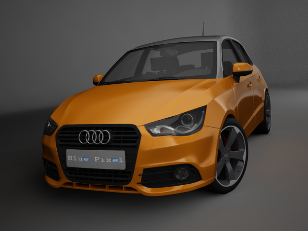 Audi A1 Sportback (orange) 3D Model .max .obj .3ds