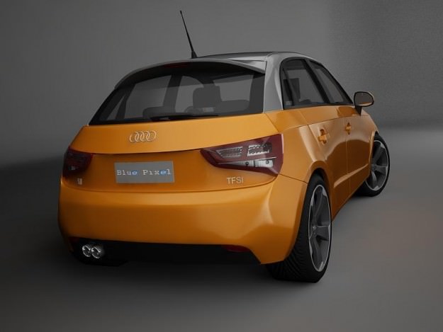 Audi A1 Sportback (orange) 3D Model .max .obj .3ds