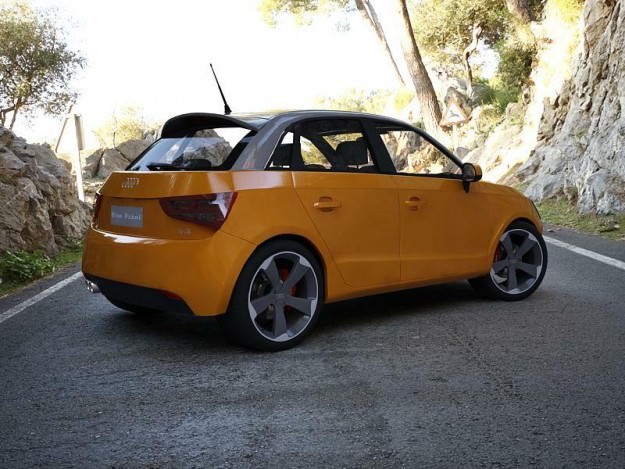 Audi A1 Sportback (orange) 3D Model .max .obj .3ds