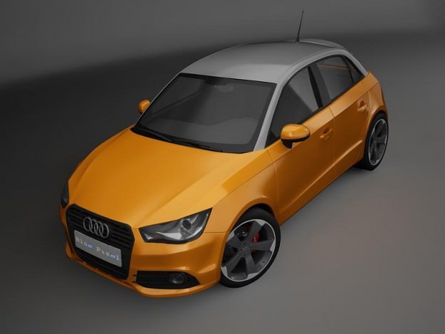 Audi A1 Sportback (orange) 3D Model .max .obj .3ds
