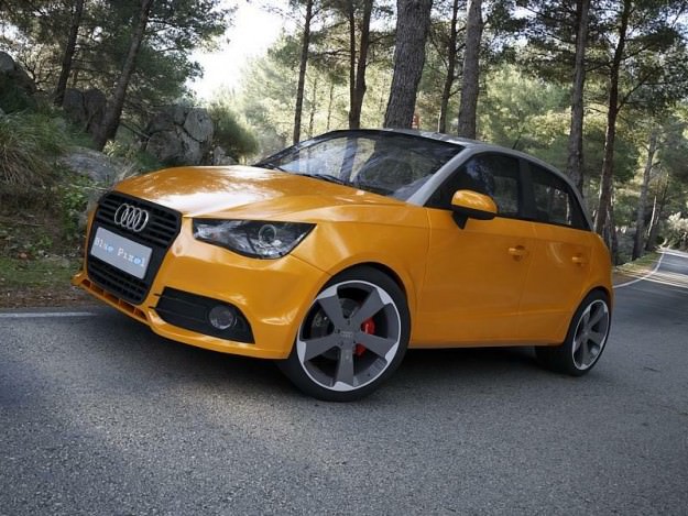 Audi A1 Sportback (orange) 3D Model .max .obj .3ds