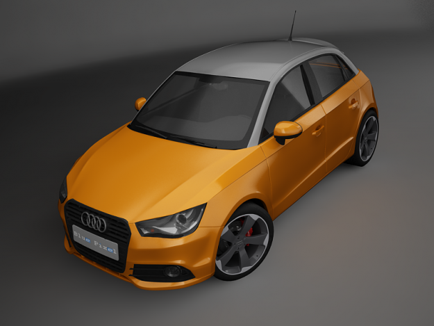 Audi A1 Sportback (orange) 3D Model .max .obj .3ds
