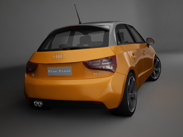 Audi A1 Sportback (orange) 3D Model .max .obj .3ds