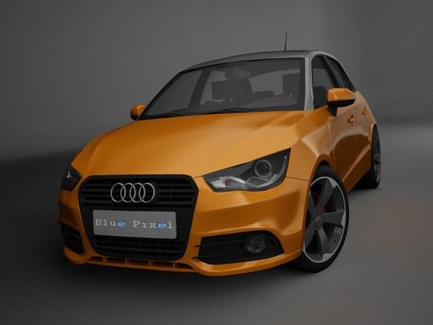 Audi A1 Sportback (orange) 3D Model .max .obj .3ds