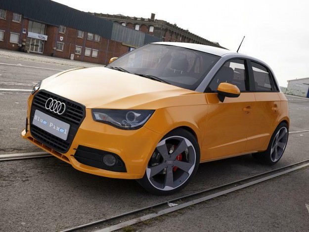 Audi A1 Sportback (orange) 3D Model .max .obj .3ds