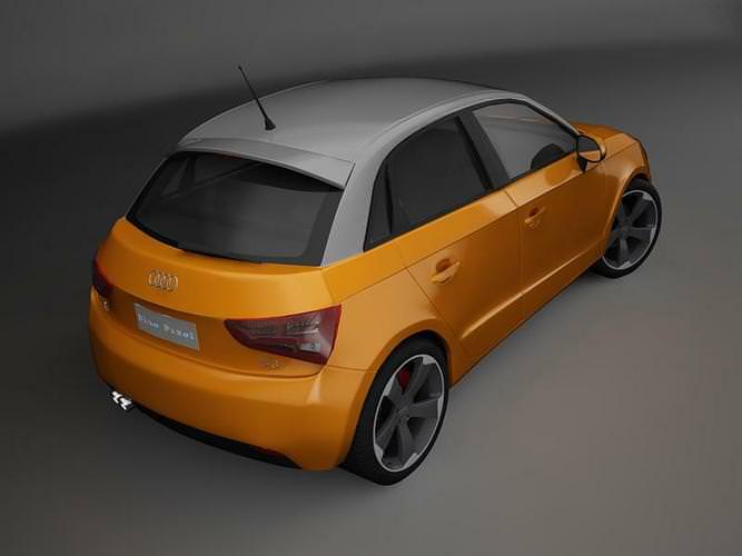 Audi A1 Sportback (orange) 3D Model .max .obj .3ds