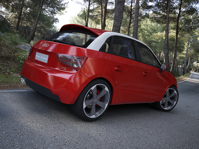 Audi A1 Sportback 3D Model .max .obj .3ds