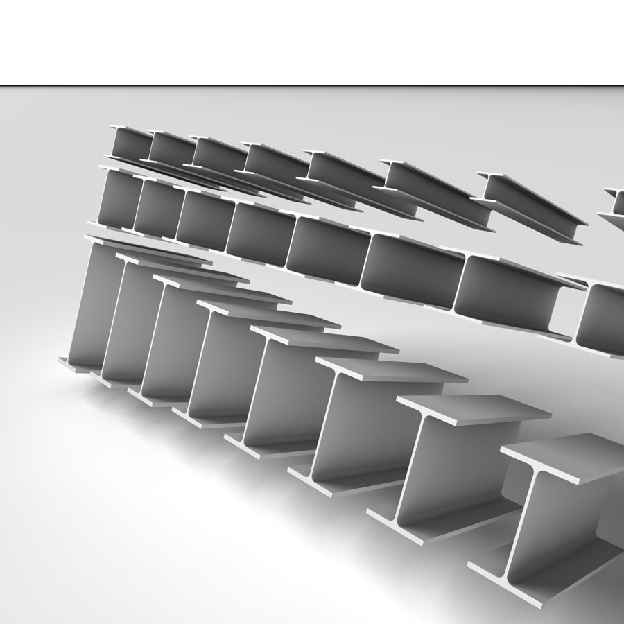 Metal Beam HEA 3D Model .c4d