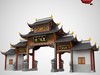 Chinese archway 1 3D Model