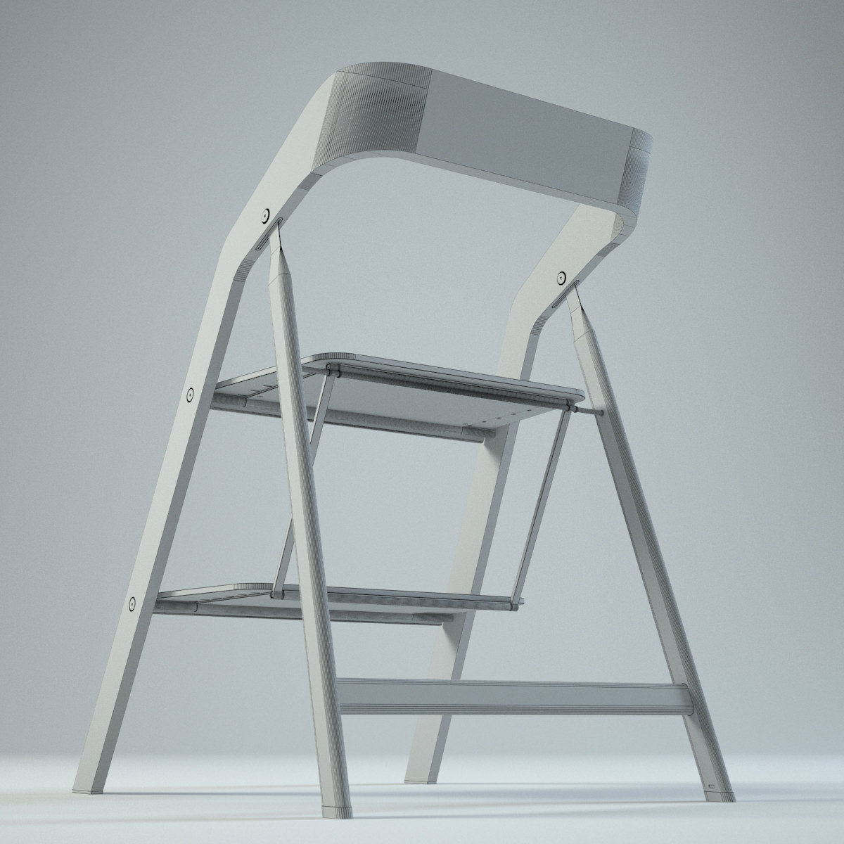 usit stepladder chair 2 step version set 3D Models
