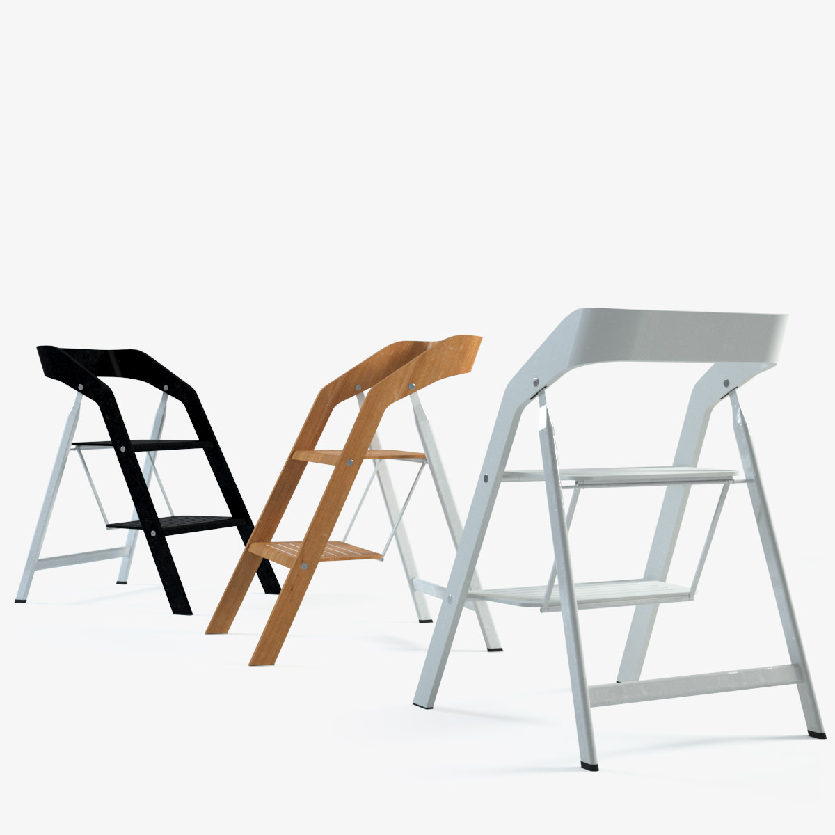 usit stepladder chair 2 step version set 3D Models