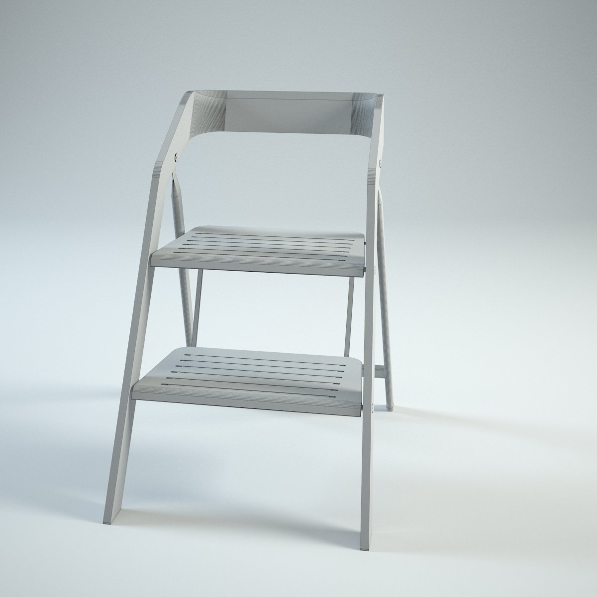 usit stepladder chair 2 step version set 3D Models