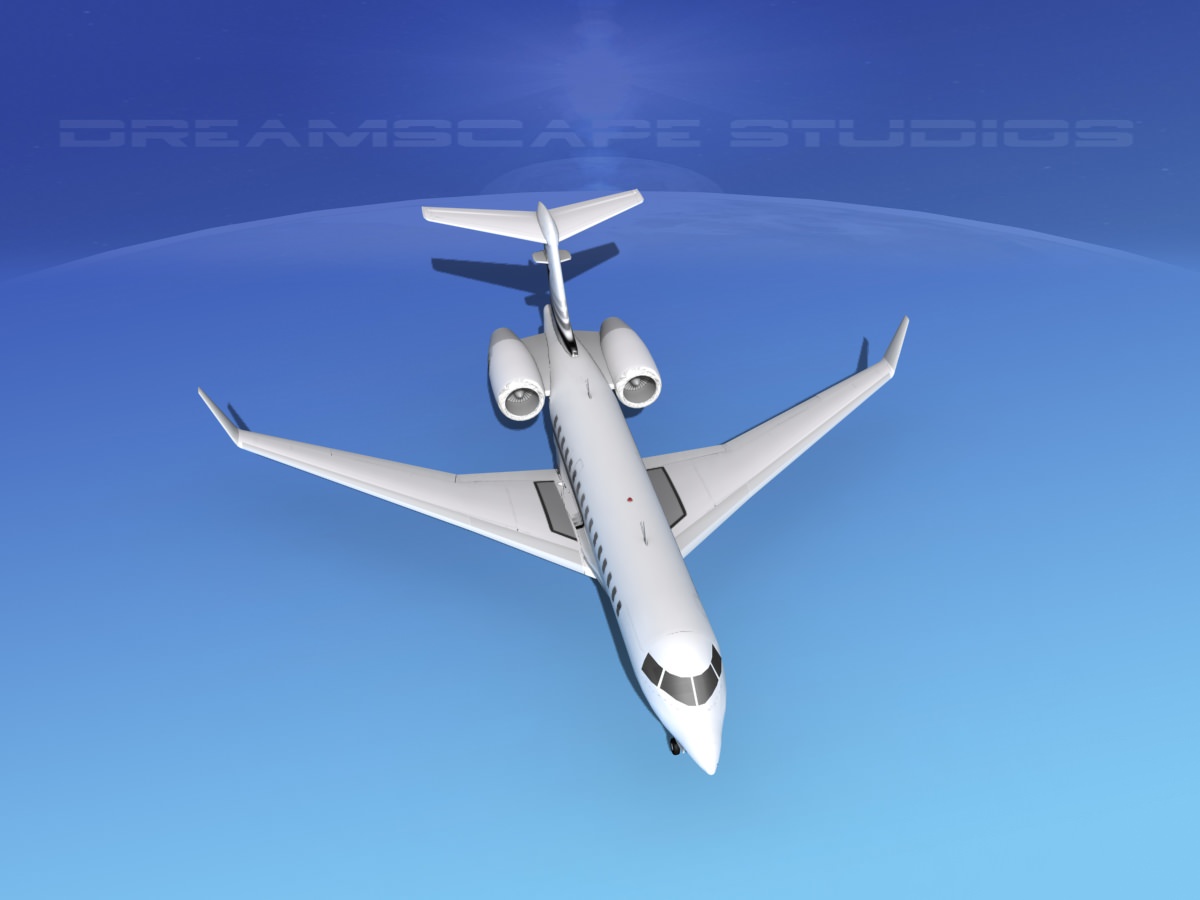 Dreamscape Global Express 8000 V08 3D Model rigged .max .obj .3ds 