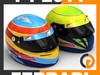 F1 2011 Fernando Alonso and Felipe Massa Helmet 3D Model