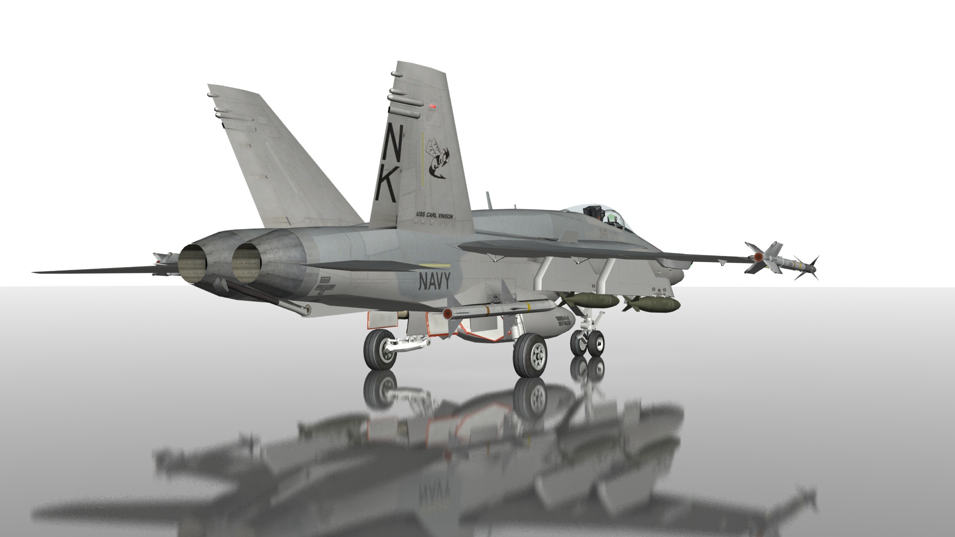 F18C Hornet - US Navy VFA113 Stinger 3D Model Game ready ...