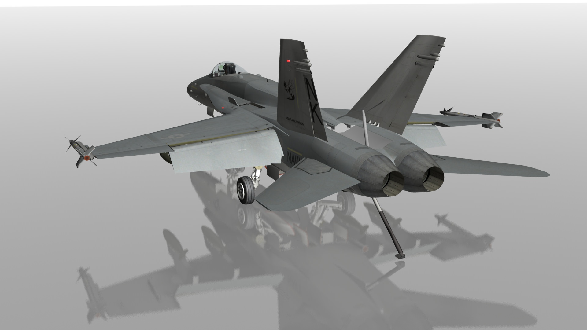 F18C Hornet - US Navy VFA113 Stinger 3D Model Game ready ...