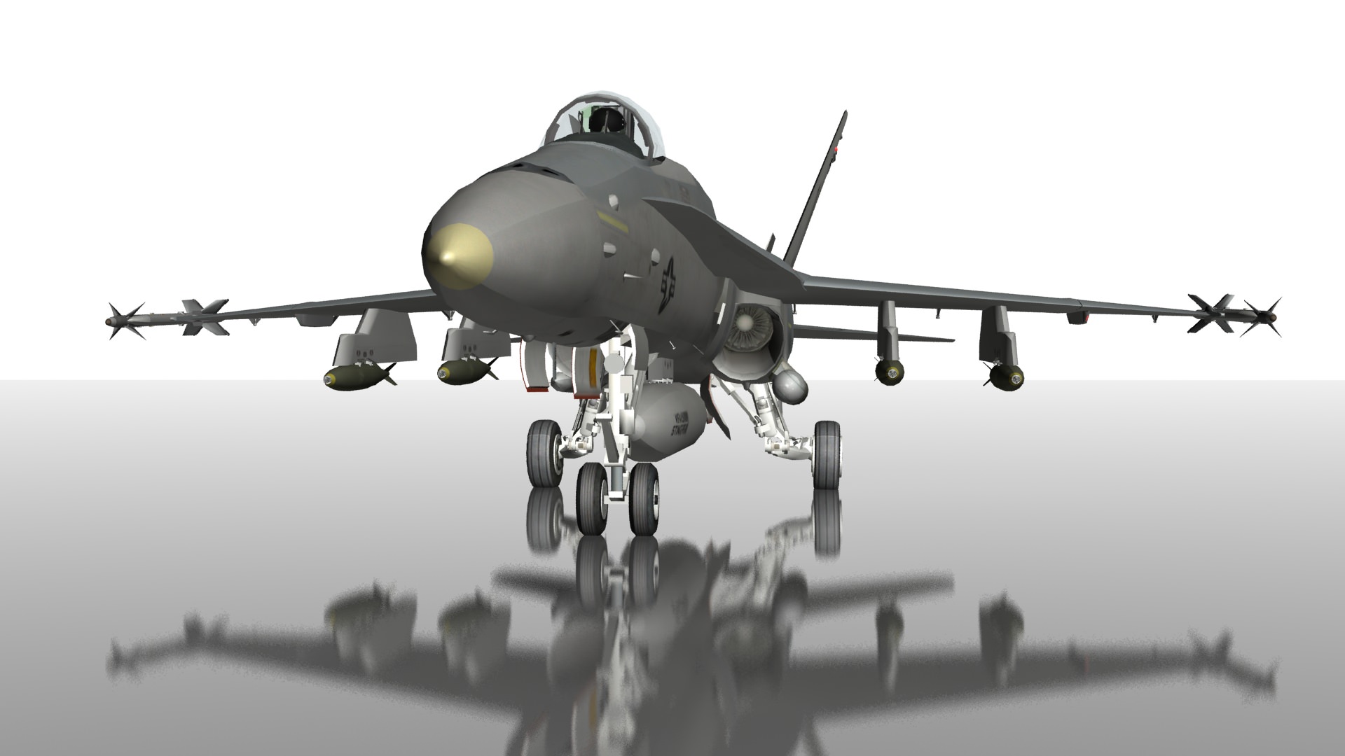 F18C Hornet - US Navy VFA113 Stinger 3D Model Game ready ...