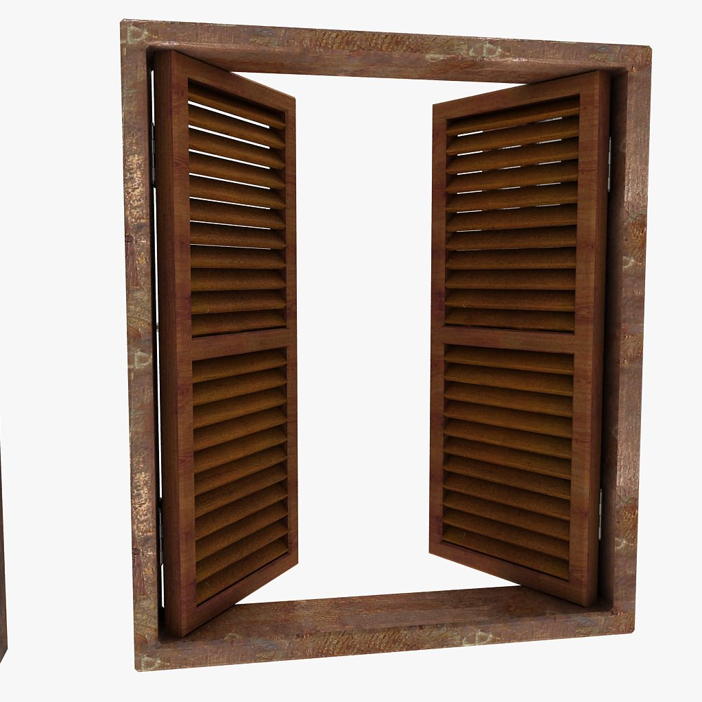 wooden window shutter frame sill ledge parapet 3D Models