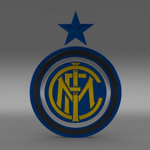 Inter football emblem 3D Model .max .obj .3ds .fbx .lwo .lw .lws .c4d