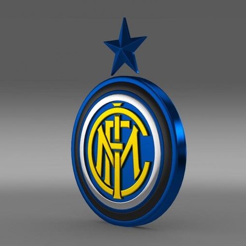 Inter football emblem 3D Model .max .obj .3ds .fbx .lwo .lw .lws .c4d