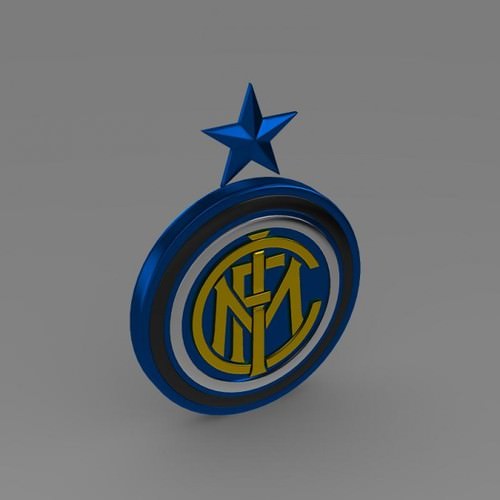 Inter football emblem 3D Model .max .obj .3ds .fbx .lwo .lw .lws .c4d
