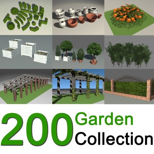 Garden Collection 3D Model Garden Collection 3D Model .obj .3ds