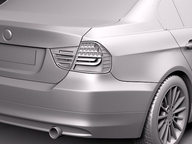 BMW 3 e90 2006-2011 3D Model .max .obj .3ds .fbx .lwo .lw .lws .c4d