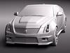 Cadillac CTS-V coupe 2011 3D Model .max .obj .3ds .fbx .lwo .lw .lws