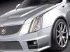 Cadillac CTS-V coupe 2011 3D Model .max .obj .3ds .fbx .lwo .lw .lws