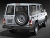 Toyota Land Cruiser 70 series Wagon 3D Model .max .obj .3ds .fbx .lwo .lw .lws .c4d