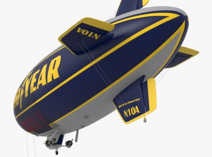 Good Year Blimp, zeppelin - 02 3D Model .max .obj .3ds .fbx .ma .mb