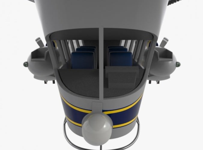 Good Year Blimp, zeppelin - 02 3D Model .max .obj .3ds .fbx .ma .mb